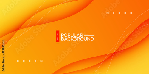 Modern premium wavy orange background design template. Eps10 vector