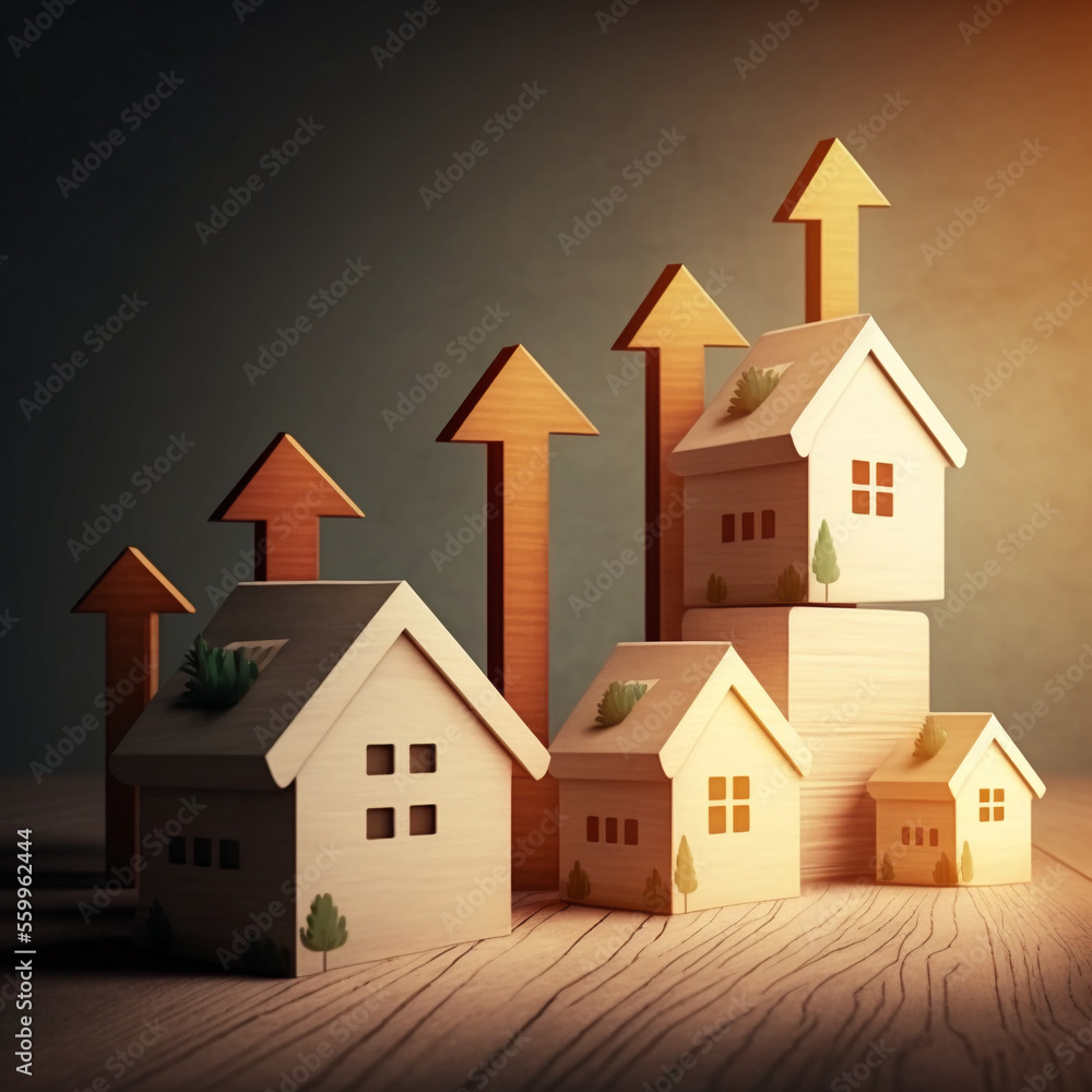 Graph of real estate or property prices growth line icon from wood illustration. Property value. Cost of living. Graph of real estate or property prices growth line icon from wood illustration. Property value. Cost of living.