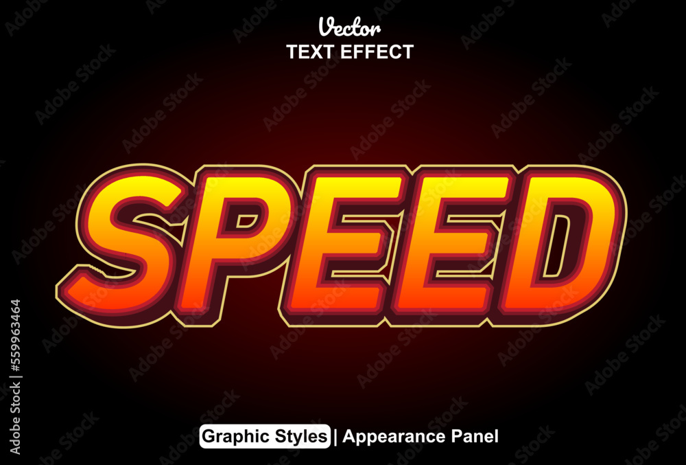 speed text effect with graphic style and editable. speed text effect with graphic style and editable.