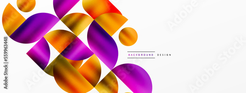 Digital web futuristic template. Circle composition abstract background. Vector Illustration For Wallpaper  Banner  Background  Card  Book Illustration  landing page