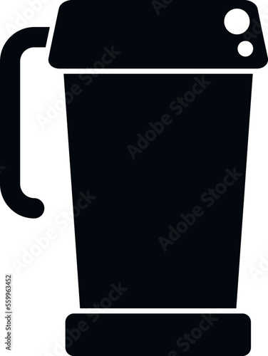 Aluminum thermo cup icon simple vector. Coffee mug. Travel flask