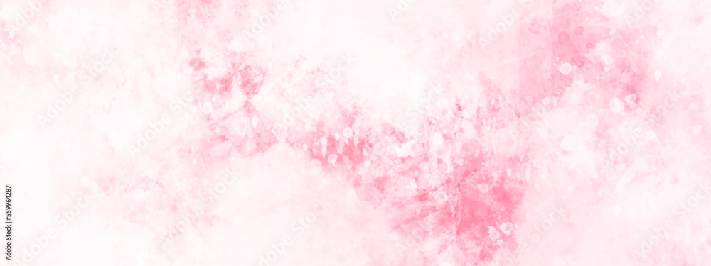 Colorful pink watercolor background with vintage texture design on white paper background. Abstract watercolor background handprint colorful gradient ink. 