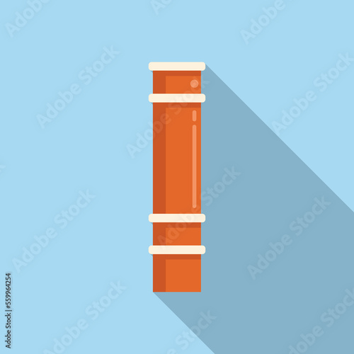Home chimney icon flat vector. Brick factory. Stack fire