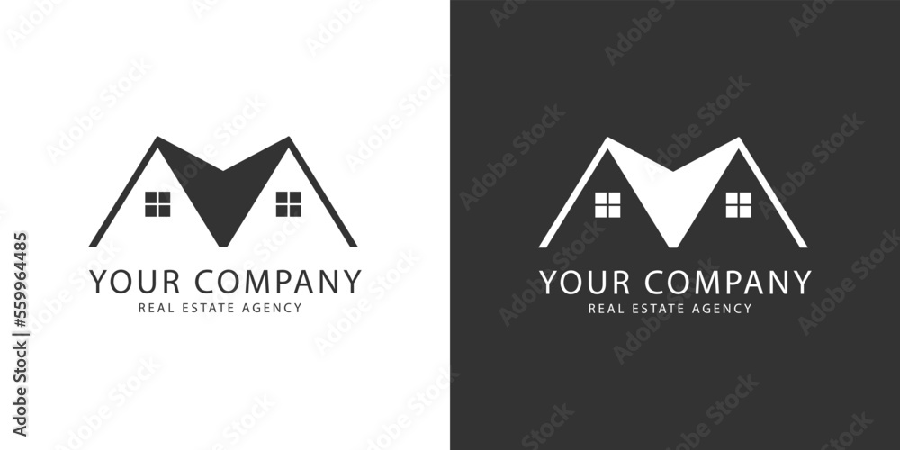 Abstract vector design template. Real estate logo icon design vector.