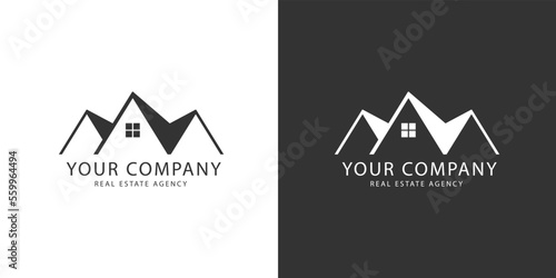 Abstract vector design template. Real estate logo icon design vector.