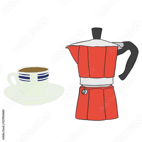 coffee maker and cup