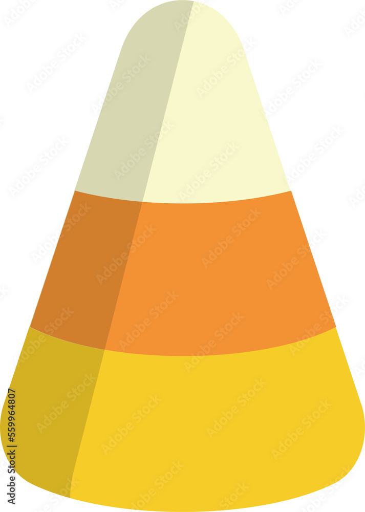 Halloween candy corn vector, comic, cartoon, logo Stock Illustration