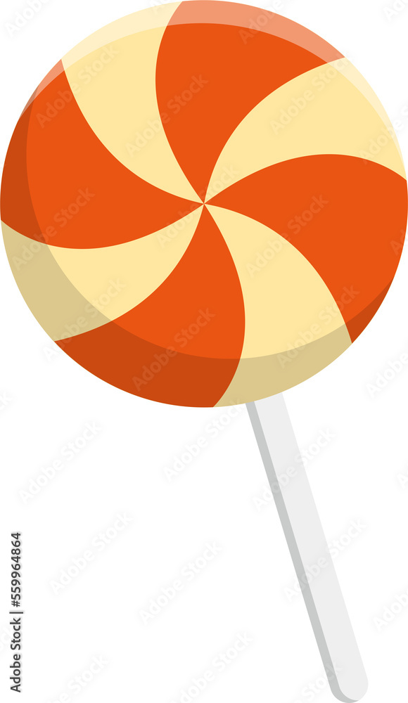 Orange lollipop vector, comic, cartoon, logo Stock Illustration Adobe