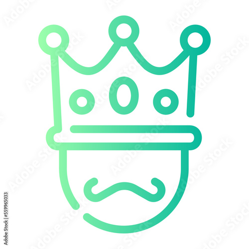 king gradient icon