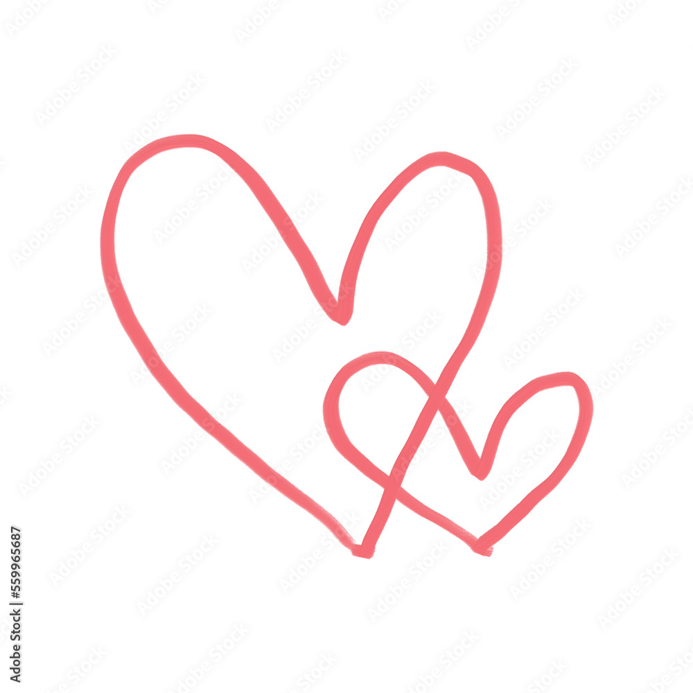 Red heart love doodle oil paint illustration for valentines card decorations Red heart love doodle oil paint illustration for valentines card decorations