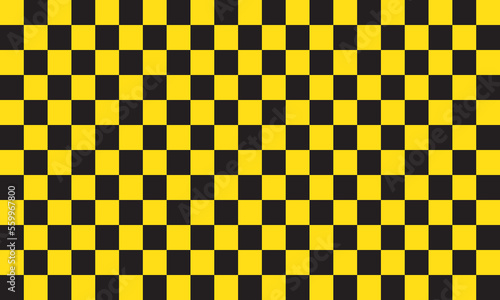 Black and Yellow Checkered patterns. Seamless vector abstract basic backgrounds. Black and yellow colored cross painted template for banner, textile, fabric, design. Eps10