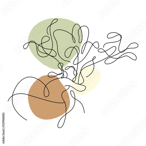 Flower Bouquet Shape Minimalist Line Art Drawing, suitable for wall decor, greeting cards, business cards, mugs, stickers