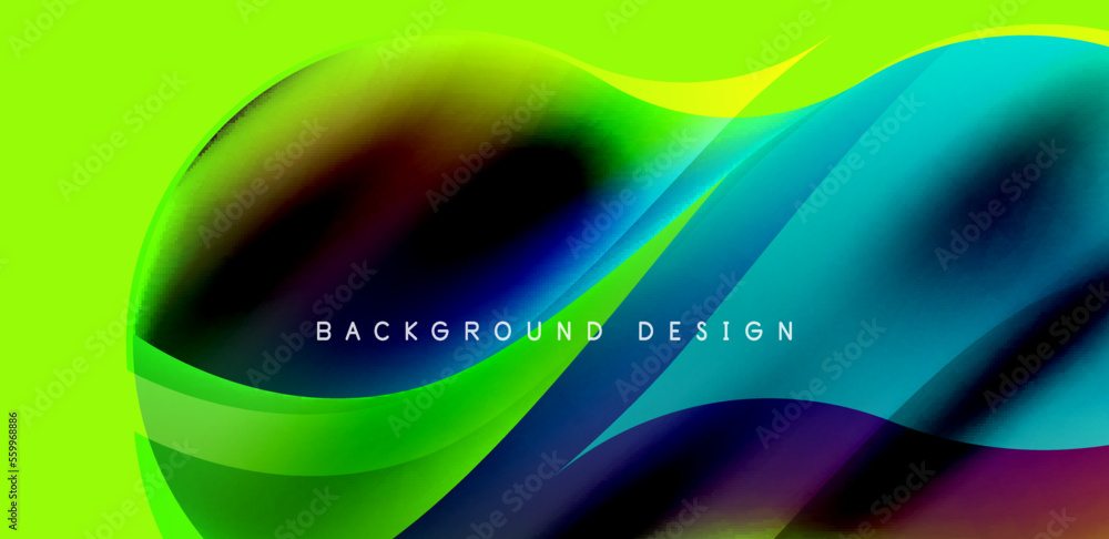 Abstract elegant flowing shapes background, fluid gradient colors. Template for covers, templates, flyers, placards, brochures, banners Abstract elegant flowing shapes background, fluid gradient colors. Template for covers, templates, flyers, placards, brochures, banners