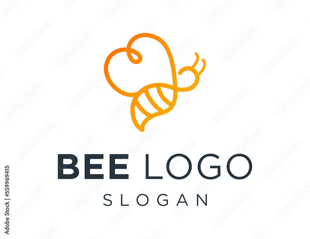 Logo design about Bee on a white background. created using the CorelDraw application. Logo design about Bee on a white background. created using the CorelDraw application.