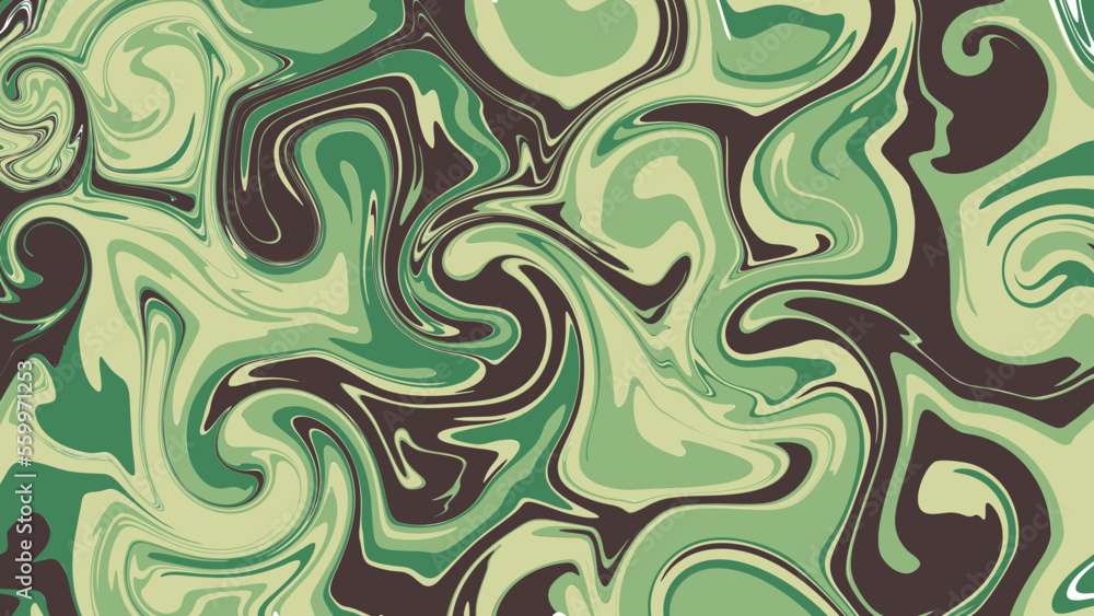 Abstract marble texture background pattern green army modern design vector