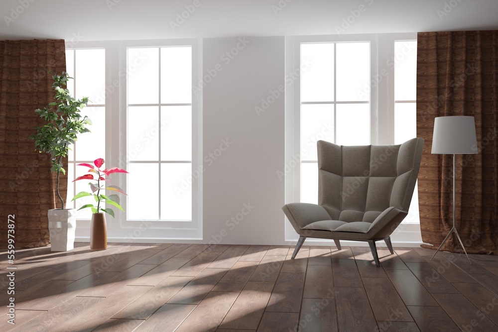 Fototapeta premium Modern interior design. 3D illustration