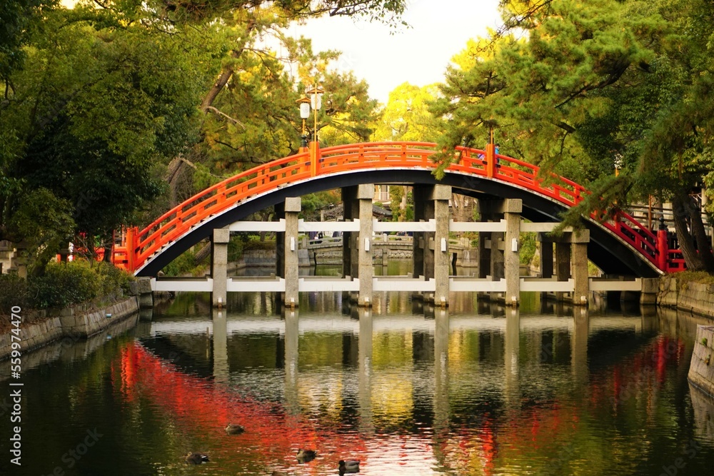 Obraz premium 住吉大社 太鼓橋