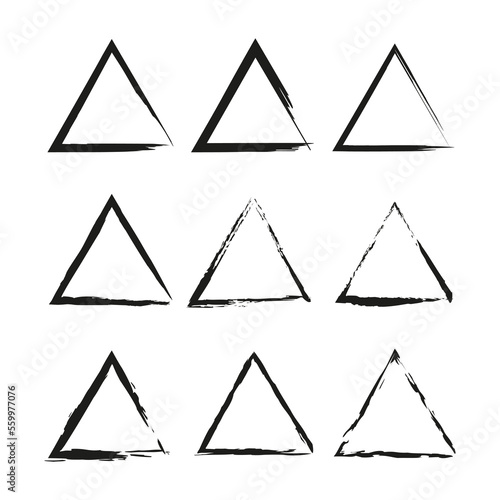 brush triangles. Vector illustration.