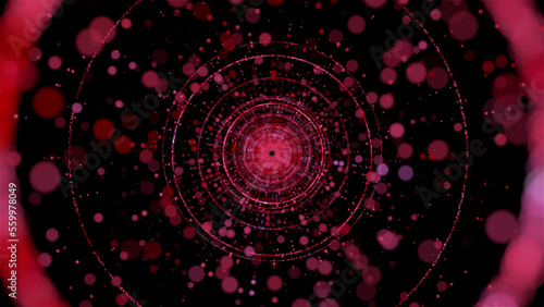 pink color particle tunnel background