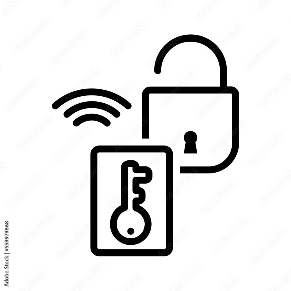 Black line icon for Access Control Black line icon for Access Control