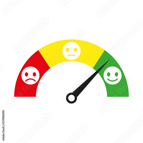speedometer emotions. Vector illustration.