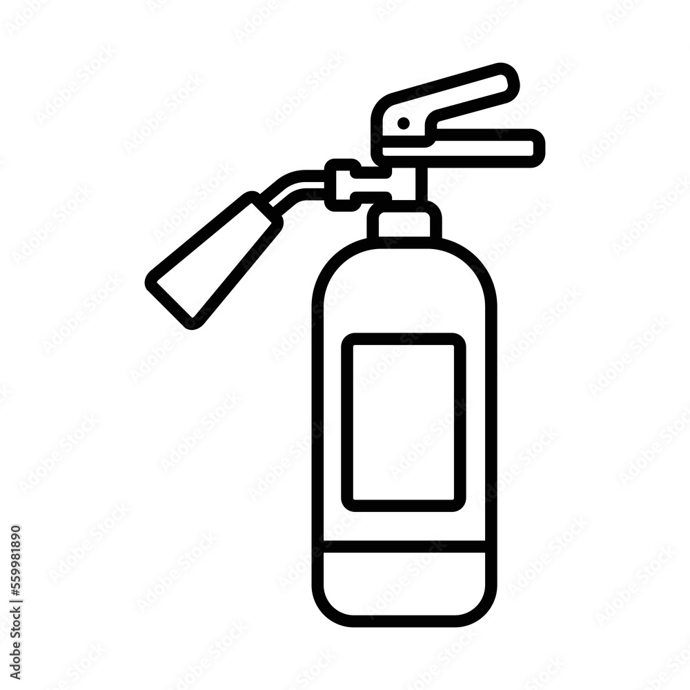 fire extinguisher icon vector design template in white background fire extinguisher icon vector design template in white background