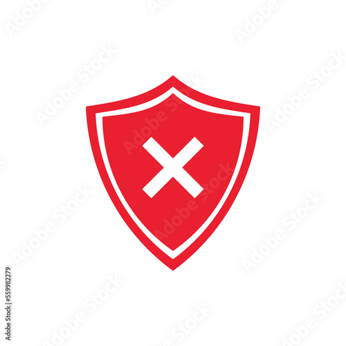 Free Download Shield icon in flat style. Vector illustration. - GFXLoad