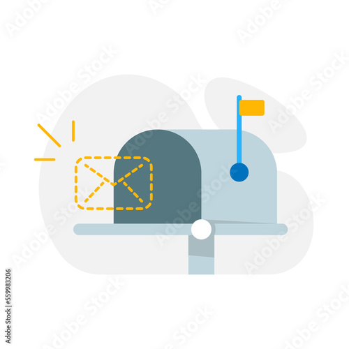 no message notification yet concept illustration flat design vector eps10. modern graphic element for landing page, empty state ui, infographic, icon