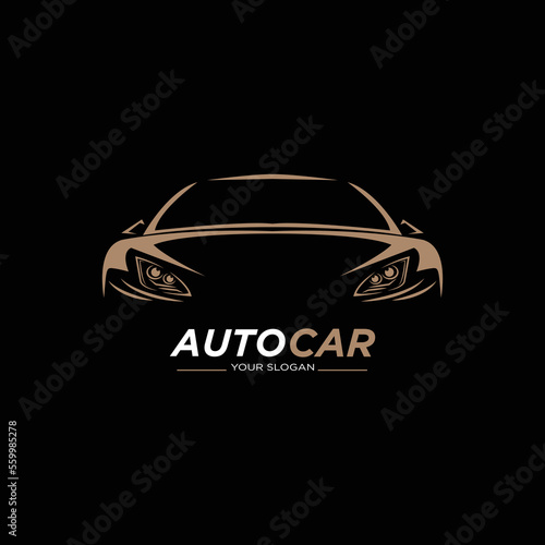 Abstract Lines Car Logo Vector. Vector illustration