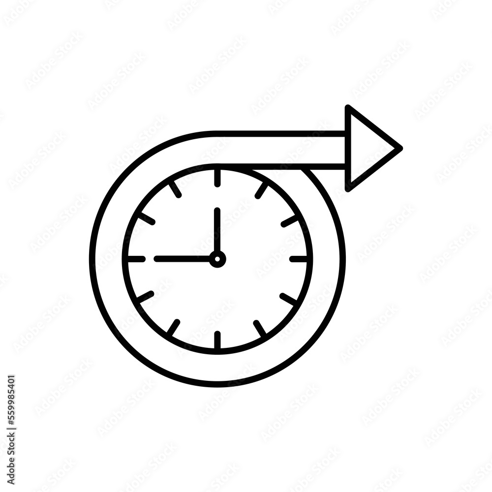 Long term icon. clock sign. vector illustration Long term icon. clock sign. vector illustration