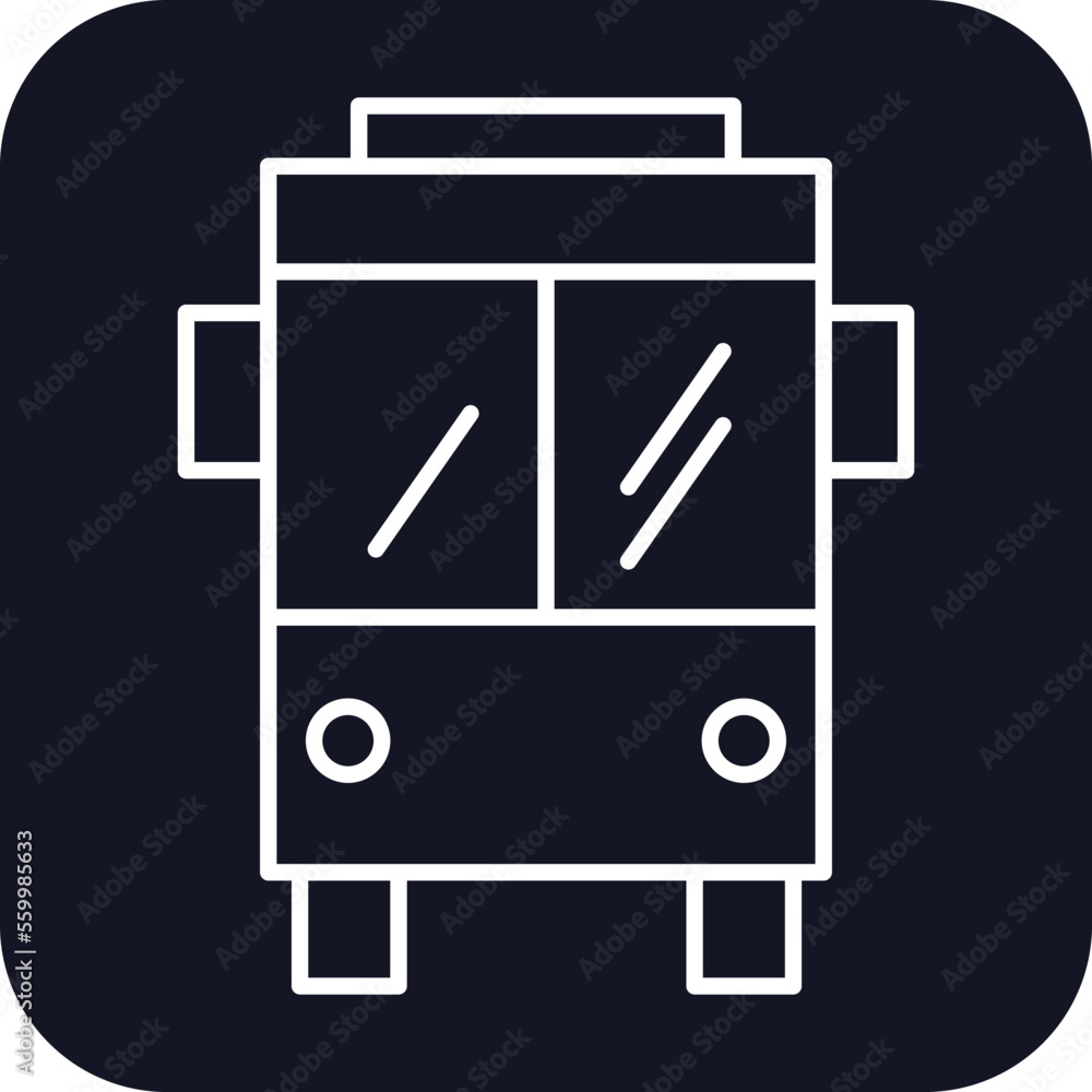 Bus Transportation Icons with black filled outline style Bus Transportation Icons with black filled outline style