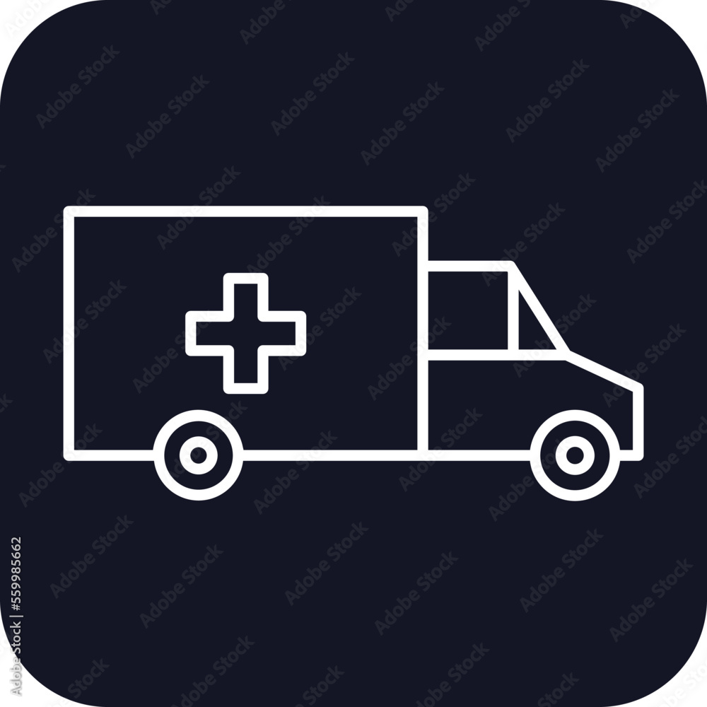 Ambulance Transportation Icons with black filled outline style Ambulance Transportation Icons with black filled outline style