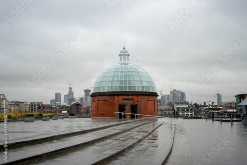 Greenwich Foot Tunnel South crosses beneath the River Thames near University of Greenwich in London , United Kingdom : 13 March 2018