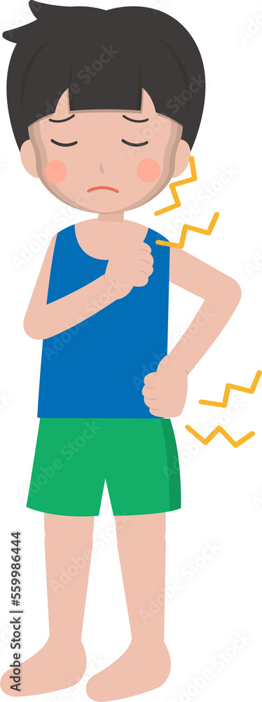 Little boy bone sore cartoon comic vector Little boy bone sore cartoon comic vector