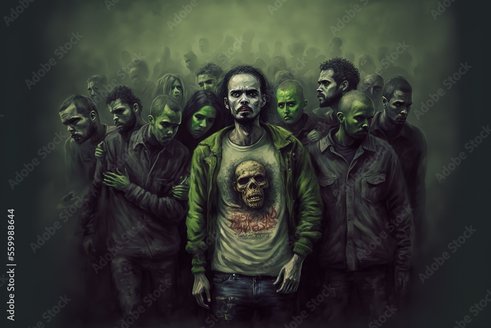 Zombie party illustration