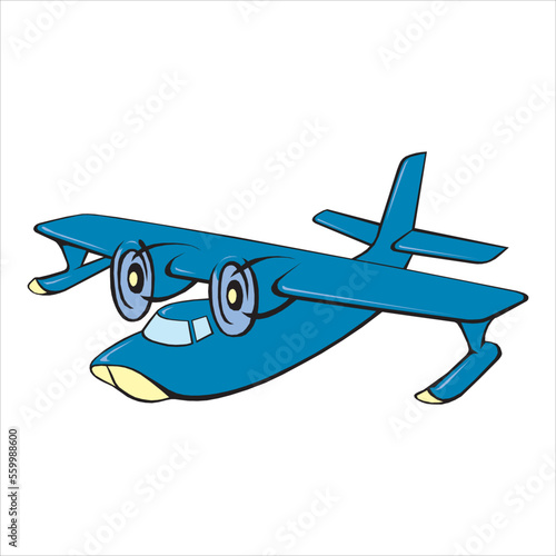 Plane isolated on a white background in EPS10