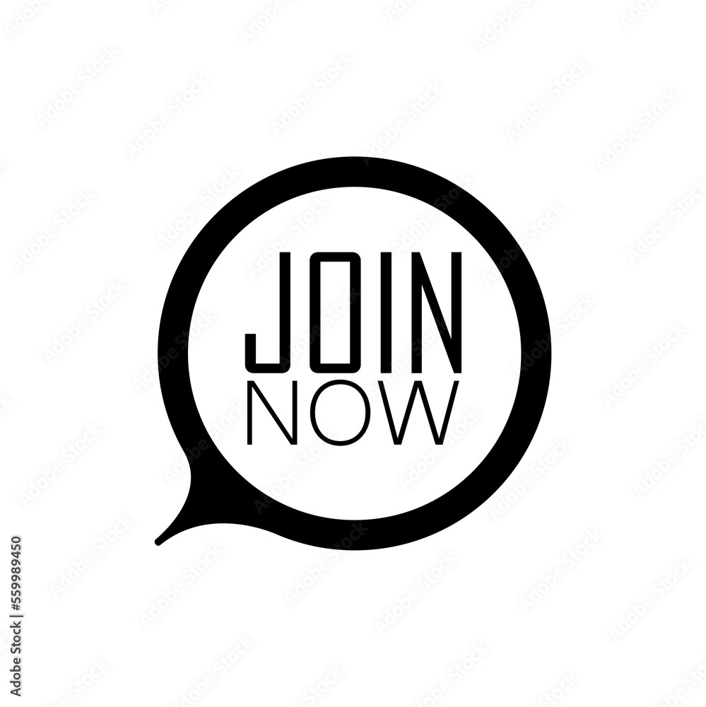 join now sign on white background join now sign on white background