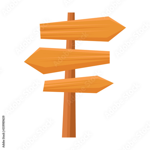 Cowboy or Texas element vector illustration. Cartoon drawing of wooden arrow signs indicating the direction for movement isolated on white. USA, Wild west or western concept