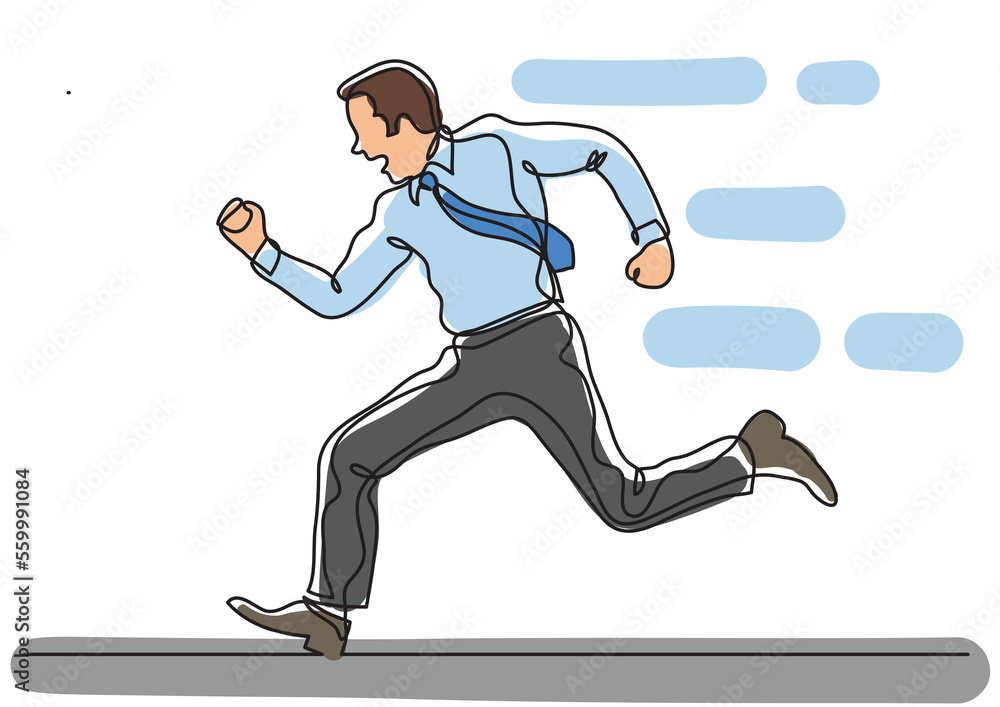 continuous line drawing businessman running fast work - PNG image with transparent background continuous line drawing businessman running fast work - PNG image with transparent background