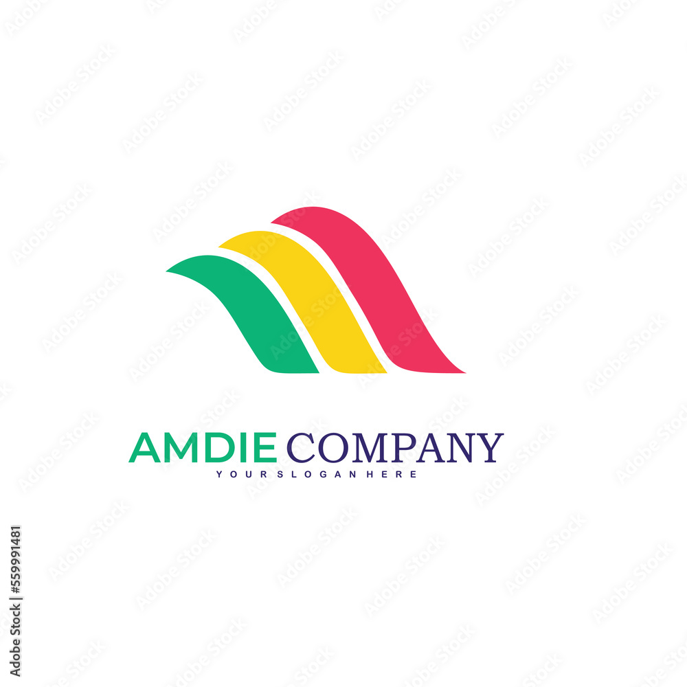 wave color design template design icon wave color design template design icon