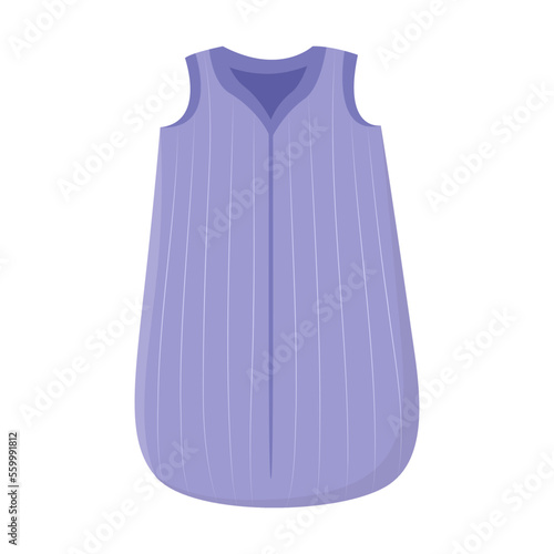 Clothes for newborn isolated on white background. Cute sleeping bag for babies vector illustration. Childhood, clothing, textile, bedtime concept