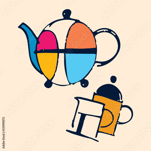 teapot and french press