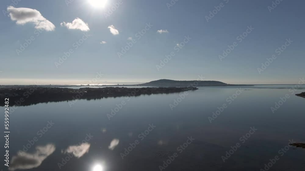 Crique de l'Angle, on the Etang de Thau, in winter, Occitanie Crique de l'Angle, on the Etang de Thau, in winter, Occitanie
