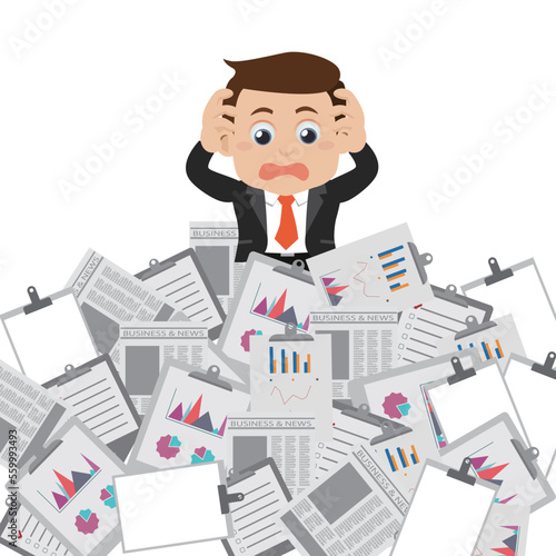 Business people has a lot of works to do