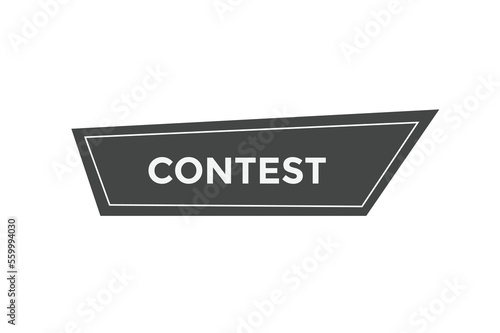 Contest button web banner templates. Vector Illustration
