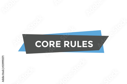 Free Download Core rules button web banner templates. Vector Illustration - GFXLoad