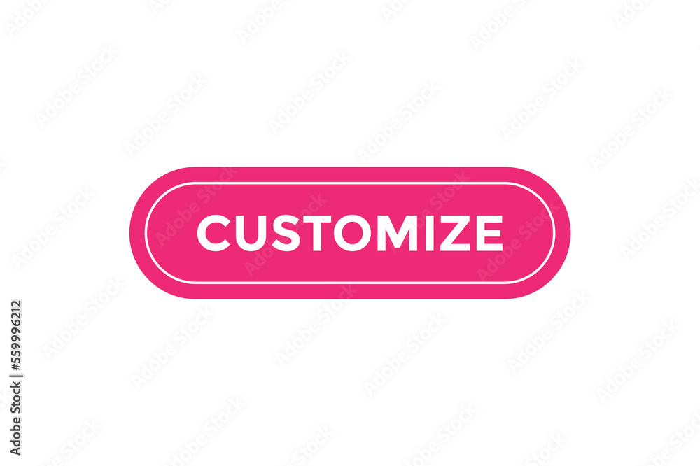 Customize button web banner templates. Vector Illustration Customize button web banner templates. Vector Illustration