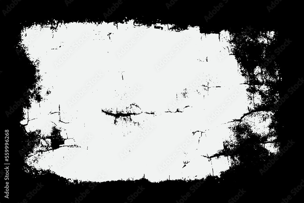 Naklejka premium Frame Grunge vector texture isolated on white background