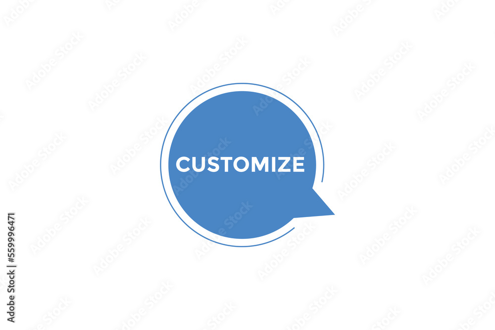 Customize button web banner templates. Vector Illustration Customize button web banner templates. Vector Illustration