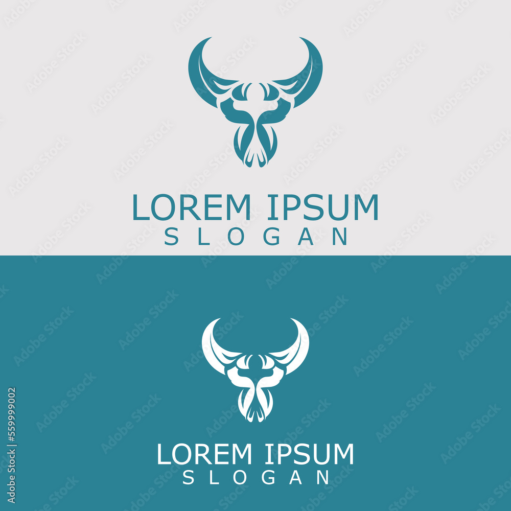 Horns Animal bull logo vector icon template Horns Animal bull logo vector icon template
